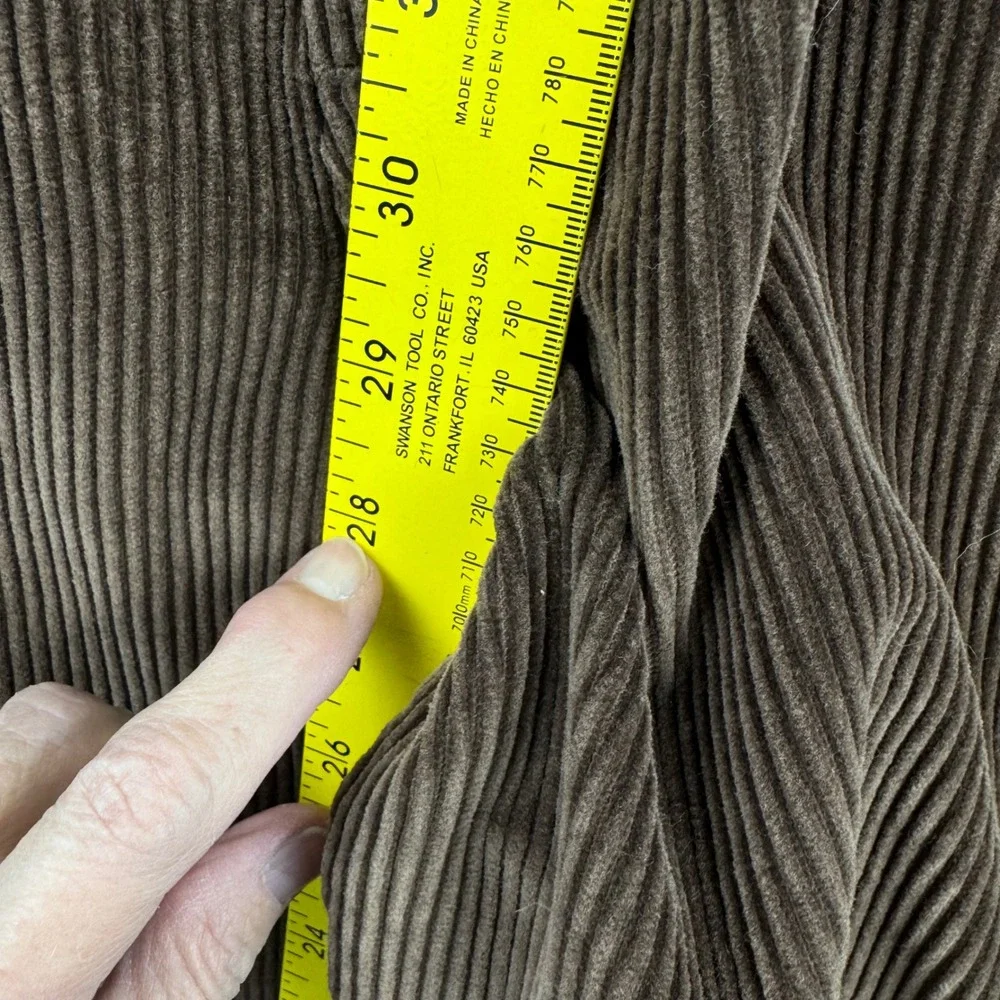 J. Crew Pants Vintage Corduroy‎ Brown Mens 33W 30L Relaxed Fit Cotton Flat Front